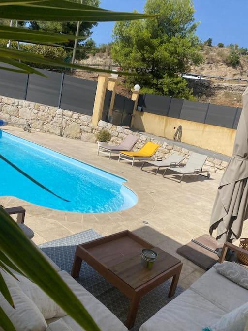 Detente Bas De Villa Jacuzzi, Piscine A 15 Min De Nice カロ エクステリア 写真